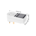 Miniatyrbillede 2 af 5: Digital Termostat Kontrol Socket, 230V/16A Temperaturregulator med Varme- og Køletilstand, LCD-Skærm til Drivhus Akvarium Reptil Terrarium