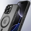 Pikkukuva 4 / 5: MagSafe-kotelo iPhone 16 Pro -puhelimelle, matta takakuori, himmeä, musta