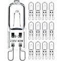 Pikkukuva 1 / 5: G9-polttimo 40W 230V himmennettävä lämmin valkoinen, G9-halogeeni 300°C toleranssi, G9-uunin polttimo mikroaaltouuniin liesi kattovalaisimiin, 12 kpl