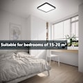 Miniatyrbilde 2 av 3: LED Taklampe Slank Firkantet LED Taklampe 24W, 30CM, Taklampe, Taklampe for Stue, Kjøkken, Soverom, Korridor, Balkong, Garasje