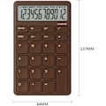 Miniatyrbillede 3 af 6: Beige lomme- og bordregner med lys LCD-skærm og dobbelt strømforsyning, bærbar bordmodel Brown
