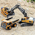 Miniatyrbillede 3 af 3: 2,4 GHz 6-kanals 1:24 RC Gravemaskine legetøj Rc Engineering Bil Legering og plastik Gravemaskine RTR Til børn Julegave Robotlegetøj