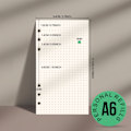 Miniatyrbild 2 av 5: 180 ark/360 sidor A6 Filofax Refills Prickat Papper, 100 GSM Filofax Personlig Organizer Insatser Prickpapper, 171x94mm