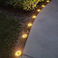 Pikkukuva 4 / 5: Aurinkovalot ulkokäyttöön puutarhaan 8 LED, aurinkoenergialla toimivat maavalot maisemointiin, kävelytielle, nurmikolle, polulle, pihaportaille, aidoille, puutarhakoriste (Lämmin valkoinen)