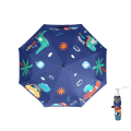 Miniatyrbillede 1 af 4: Automatisk Foldbar Paraply UV-Resistent Rejseparaply En-Knap Åben-Luk Cartoon Dinosaur Print Anti-Tilbagefald Design Bærbar Vand-Vindsikker
