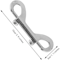 Miniatyrbilde 2 av 5: 2 stk Dobbel Ended Bolt Snap Kroker, Sink Legering Dobbel Ende Klips, Dykkeklips Holdbare Trigger Snaps