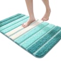 Miniatyrbilde 1 av 5: Badematte 40 x 60 cm Sklisikker Badmatte Superabsorberende Vann, Maskinvaskbar, Mikrofiber Absorberende Badgulvmatte 40*60cm