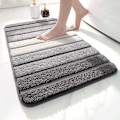 Miniatyrbillede 2 af 5: Bademåtte 60 x 90 cm Skridsikker Bademåtte Super Absorberende Vand, Maskinvaskbar, Mikrofiber Absorberende Badeværelsesgulvmåtte 60*90cm