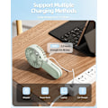 Miniatyrbild 5 av 5: Mini Portabel Fläkt, 【12 Timmar Max Drifttid】USB Fläkt Teleskopisk Krok, Liten Fickfläkt med 3 Hastigheter för Kvinnor, Män, Inomhus & Utomhus (Grön)