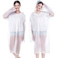 Miniatyrbild 1 av 5: EVA Regnponchos för Vuxna, 2-pack Återanvändbara Regnrockar med Huvor och Ärmar Lättvikts Regnjacka