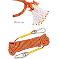 Miniatyrbillede 2 af 5: Multifunktionel 8mm 30m Udendørs Reb Hjemme Nød Escape Reb, Multifunktionel Snore Sikkerhedsreb til Magnetisk Fiskeri Vandreture Huleudforskning Camping Redning, Orange 30m