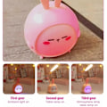 Miniatyrbillede 2 af 5: Bærbar LED Skrivebordslampe med Natlys Sød Kanin Sammenklappelig USB Opladning Læselampe til Soveværelse Børn Sengelampe Studie (Pink Kanin)