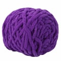Miniatyrbild 4 av 5: Tjock Häklygarn Mjuk Isremsa Häklygarn Chunky Vävd Filtgarn för Väva Filt Tofflor (Lila) Purple