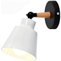 Miniatyrbillede 1 af 5: Moderne indendørs væglampe, væglampe med metalskærm, landhuslampe til soveværelse, stue, seng, læseværelse, gang (farve: hvid) white