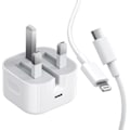 Miniatyrbilde 1 av 6: 20W USB C Hurtiglader, Hurtigladeplugg og 2M USB C til Lightning Ladekabel, Egnet for iPhone 13, 14, 15, 13Pro, 14Pro, 15Pro