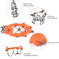 Miniatyrbilde 5 av 6: 19 Pigger Ispigger Anti-skli Snøskodekke Lettvekt Rustfritt Stål Sklisikre Ispigger for Støvler Over Sko Brodder Ispigger, XL Orange XL