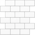 Miniatyrbild 1 av 6: 12\" x 12\" Självhäftande Kakelplattor i Tunnelbanestil, Blank Vit Självhäftande Väggplattor för Kök och Badrum, 10-pack 10pcs