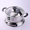 Miniatyrbillede 2 af 4: Wokstativ i rustfrit stål, rund type, grydestativ, grydering, suppegrydestativ, egnet til alle wokpander