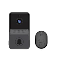 Miniatyrbillede 1 af 5: Dørklokke med Kamera, Videodørklokke med Cloud Opbevaring, Trådløs Klokke, WLAN Klokke, Personlig Detektion med AI, Genopladelige Batterier (Sort)