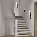 Miniatyrbillede 4 af 4: Væglampe Led Indendørs Moderne, 16w Væglampe Led, Kreativ Lang Parallel Væglampe, Tre-farvet 3000k/4000k/6000k, Sort, 50cm
