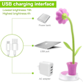 Miniatyrbillede 3 af 5: Børne Skrivebordslampe - Kreativ Genopladelig Skrivebordslampe LED Øjenbeskyttelse Touch Sensor Bordlampe Dæmpbar Sengelampe med Penneholder (Pink)