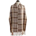 Miniatyrbild 5 av 6: Dam Vinter Tartan Scarf, Lång Vinterscarf, Mjuka Varma Scarfar, Tofssjal, Lång Stola, Julklapp Coffee