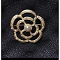 Miniatyrbild 1 av 3: Brosch för kvinnor, Kamelia med strass och pärlor, Kavajnålar, Klänningsklämma, Bröllopsmodeaccessoarer Gold