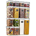 Miniatyrbild 1 av 3: 14-pack Matförvaring - Lufttäta burkar med lock - Kit Transparent
