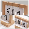 Miniatyrbilde 3 av 5: Kalender i tre, skrivebordsdekorasjon, gjenbrukbar - for hjem og kontor