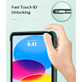 Miniatyrbilde 3 av 6: iPad 10. generasjon deksel 2022, iPad 10,9 tommer deksel, Mykt frostet gjennomsiktig TPU slankt beskyttelsesdeksel med justerbare vinkler Midnight green