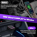 Miniatyrbilde 4 av 6: Car-Play Adapter, Trådløs Carplay Adapter, Konverterer Kablet Car-Play Dongle til Trådløs Plug & Play Car-Play for iOS og Android