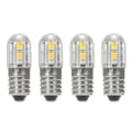 Miniatyrbillede 2 af 5: 2 stk. E10 6V LED-pære med 2835 skruebase 4 SMD-chips gul opgradering til forlygter lommelygte