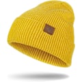 Miniatyrbillede 1 af 4: Strikket hue til mænd, dagligdags hue med opsmøg, strækbar, blød og varm, unisex komfortabel uldhue, gaver til mænd/ham/far, julegave Yellow