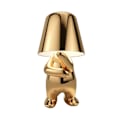 Miniatyrbilde 1 av 5: Nattbord Touch Bordlampe, Gull Thinker Lampe Skrivebordslys Ledningsfri Oppladbar Bærbar Dekorativ Nattbordlampe, Med USB-Lading