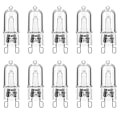 Miniatyrbilde 1 av 4: 10-pakning klare linser 220v G9 40w T4 halogenpære, G9 halogenlampeperler gjennomsiktige frostede kvartslampeperler G9 halogenpærer