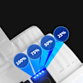 Miniatyrbillede 2 af 5: Genopladelig Camping Lommelygte 3 i 1 Bordlampe Lanterne Camping Telt Lommelygte Deformerbar Arbejdslampe med 2000mAh Batteri LED