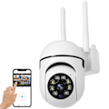Miniatyrbillede 1 af 5: Sikkerhedskamera Indendørs Udendørs, 1080P WiFi Kamera med Infrarød Nattesyn, Pan-Tilt 360° Visning, Smart Bevægelsesdetektering, 2-vejs Audio, Auto Cruise