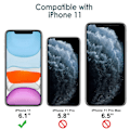 Miniatyrbillede 2 af 5: Silikone Etui til iPhone 11 6.1-Tommer, Silkeblødt Full-Body Beskyttelses Etui, Stødsikkert cover med Mikrofiberforing (Sort)