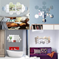 Miniatyrbilde 7 av 7: 24 stk. akryl sekskantede speil, selvklebende fleksible speilfliser, DIY speilkunst for stue soverom TV sofa bakgrunnsveggdekorasjon