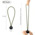 Miniatyrbillede 2 af 5: Elastiske Snore 25-pak, Elastisk Snøre med Kugler 15 cm Elastisk Snor UV-bestandig Fastgørelsessnore til Campingpresenning, Baldakin, Teltstænger, Grøn