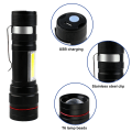 Miniatyrbillede 4 af 5: Superkraftig LED-lommelygte - 2 stk. T6 2000 lumen genopladelig lommelygte, IPX5 vandtæt taktisk lommelygte, 3-tilstands USB-lommelygte med plastiketui
