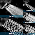 Miniatyrbillede 4 af 5: Bruseshowerhoved, Højtryks Regn Fast Bruseshowerhoved med Justerbar Metal Svingarm, Badeværelses Bruseshowerhoved 4 Tommer Høj Flow Bruseshowerhoved, sort