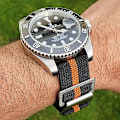 Miniatyrbilde 4 av 4: Elastisk Nylon Navy Diver Fallskjermstropp 22mm Militærstropp