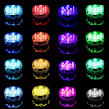 Miniatyrbillede 5 af 5: Undervands 10 LED Lys, RGB Multicolor Vandtætte Batteridrevne Lys med IR Fjernbetjening
