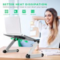 Miniatyrbillede 3 af 5: Foldbart Laptop Stativ Skrivebord Justerbart Laptop Stativ Til Seng Foldbart Laptop Bord Bærbart Med Køleventilator Sofa Sofa Bakke Til Tablet Laptop MacBook