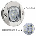 Pikkukuva 5 / 5: 4 kpl LED-venevalo 12V pyöreä merivalaisin LED-peräpeilivalo veneen kannelle (vihreä)