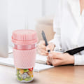 Miniatyrbild 5 av 5: Portabel Blender, Sladdlös Liten Juicekopp, Uppladdningsbar USB Blender 300ml Fruktblender med 1200mAh Litiumbatteri