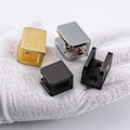 Miniatyrbillede 3 af 3: Pakke med 4 glasklemmer, glasbeslag uden boring, hyldebærer clip support (til 10mm-12mm glas, sort)