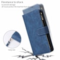 Miniatyrbild 5 av 5: Plånboksfodral för iPhone 11, Handväska med dragkedja, Fodral med Ställ, Kortfack med Handledsrem, TPU Stötsäkert Flipskydd för iPhone 11 - Blå