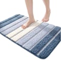 Miniatyrbillede 1 af 5: Bademåtte 50 x 80 cm Skridsikker Bademåtte Superabsorberende Vand, Maskinvaskbar, Mikrofiber Absorberende Badeværelsesgulvmåtte